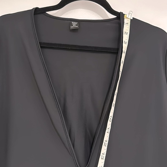 SHEIN Curve 2XL Black Beautiful Short Shinny Dress - Picture 3 of 7